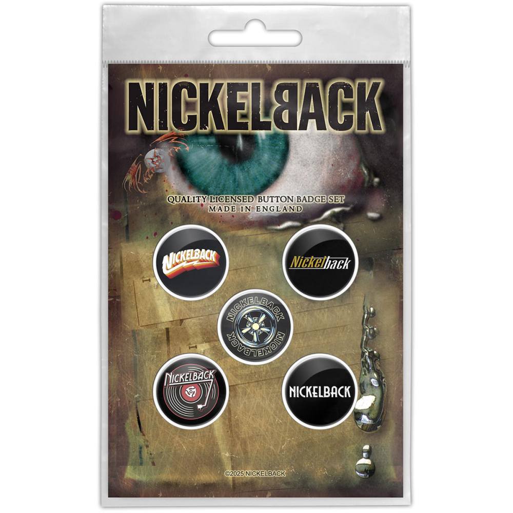 Nickelback - Silver Side Up Bouton broche - Lot de 5 - Noir